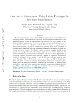Contrastive Enhancement Using Latent Prototype for Few-Shot Segmentation