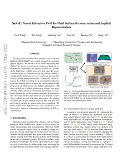 NeReF: Neural Refractive Field for Fluid Surface Reconstruction and
  Implicit Representation