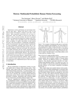Motron: Multimodal Probabilistic Human Motion Forecasting