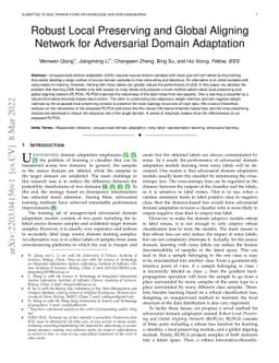 Robust Local Preserving and Global Aligning Network for Adversarial
  Domain Adaptation