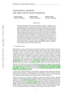 Variational methods for simulation-based inference