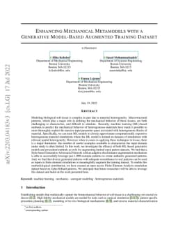Enhancing Mechanical Metamodels with a Generative Model-Based Augmented
  Training Dataset