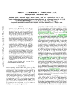 LSTMSPLIT: Effective SPLIT Learning based LSTM on Sequential Time-Series
  Data
