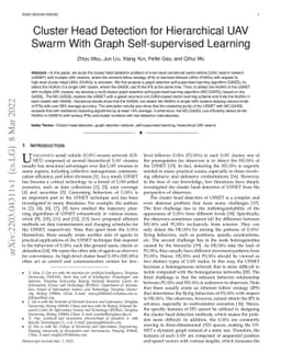 Cluster Head Detection for Hierarchical UAV Swarm With Graph
  Self-supervised Learning
