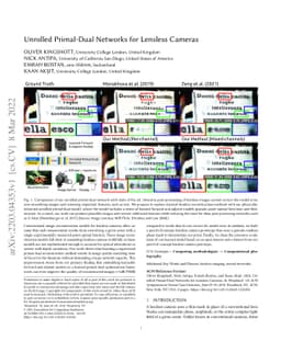 Unrolled Primal-Dual Networks for Lensless Cameras