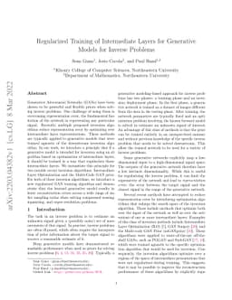 Regularized Training of Intermediate Layers for Generative Models for
  Inverse Problems