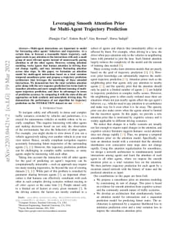 Leveraging Smooth Attention Prior for Multi-Agent Trajectory Prediction