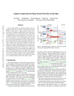 Update Compression for Deep Neural Networks on the Edge