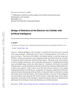 Design of Detectors at the Electron Ion Collider with Artificial
  Intelligence