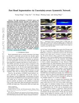 Fast Road Segmentation via Uncertainty-aware Symmetric Network