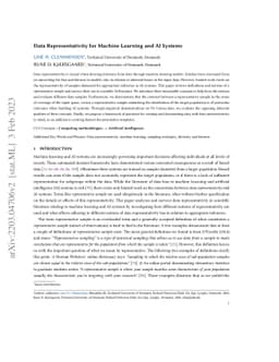 Data Representativity for Machine Learning and AI Systems