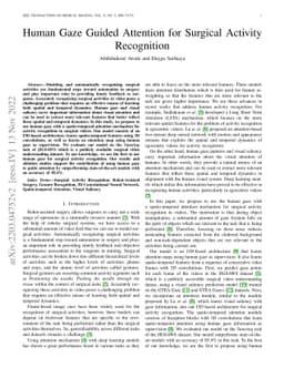 Human Gaze Guided Attention for Surgical Activity Recognition