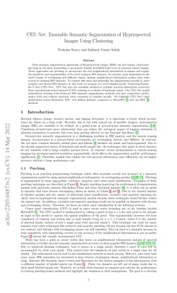 CEU-Net: Ensemble Semantic Segmentation of Hyperspectral Images Using
  Clustering