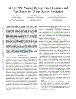 VGQ-CNN: Moving Beyond Fixed Cameras and Top-Grasps for Grasp Quality
  Prediction