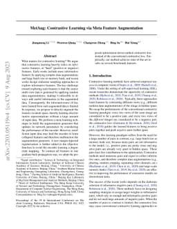 MetAug: Contrastive Learning via Meta Feature Augmentation