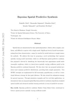 Bayesian Spatial Predictive Synthesis