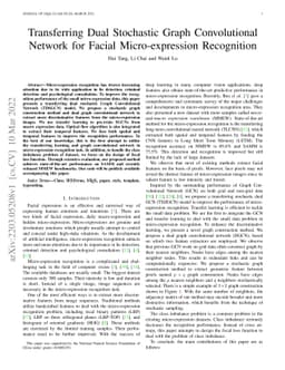 Transferring Dual Stochastic Graph Convolutional Network for Facial
  Micro-expression Recognition
