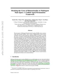 Breaking the Curse of Dimensionality in Multiagent State Space: A
  Unified Agent Permutation Framework