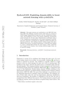 EyeLoveGAN: Exploiting domain-shifts to boost network learning with
  cycleGANs