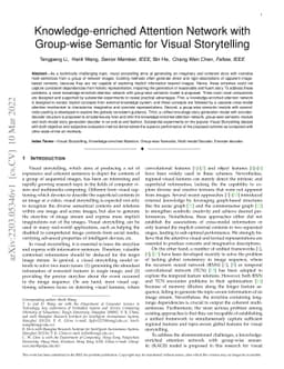 Knowledge-enriched Attention Network with Group-wise Semantic for Visual
  Storytelling