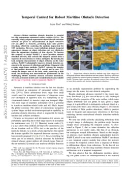 Temporal Context for Robust Maritime Obstacle Detection