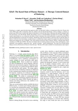 KSoF: The Kassel State of Fluency Dataset -- A Therapy Centered Dataset
  of Stuttering