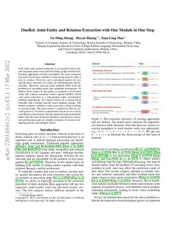 OneRel:Joint Entity and Relation Extraction with One Module in One Step