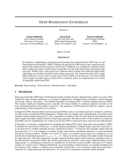 Deep Regression Ensembles