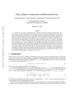 Fully Adaptive Composition in Differential Privacy