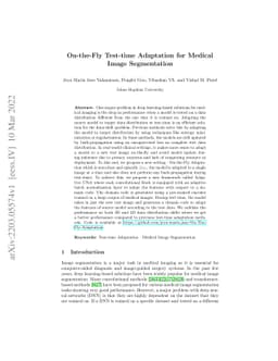 On-the-Fly Test-time Adaptation for Medical Image Segmentation