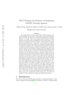DNN Training Acceleration via Exploring GPGPU Friendly Sparsity