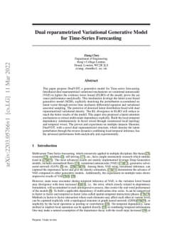 Dual reparametrized Variational Generative Model for Time-Series
  Forecasting