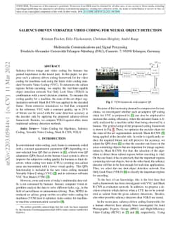 Saliency-Driven Versatile Video Coding for Neural Object Detection