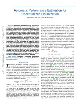 Automatic Performance Estimation for Decentralized Optimization