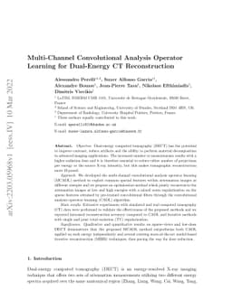 Multi-Channel Convolutional Analysis Operator Learning for Dual-Energy
  CT Reconstruction