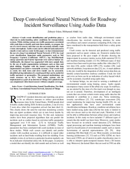 Deep Convolutional Neural Network for Roadway Incident Surveillance
  Using Audio Data
