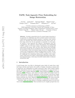 TAPE: Task-Agnostic Prior Embedding for Image Restoration