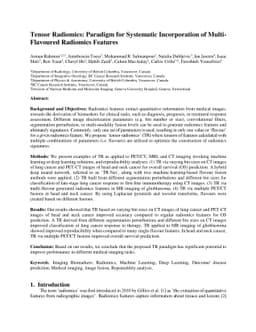 Tensor Radiomics: Paradigm for Systematic Incorporation of
  Multi-Flavoured Radiomics Features