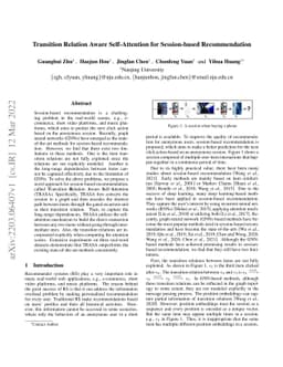 Transition Relation Aware Self-Attention for Session-based
  Recommendation