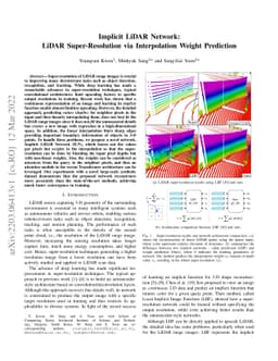 Implicit LiDAR Network: LiDAR Super-Resolution via Interpolation Weight
  Prediction