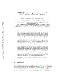 DATR: Domain-adaptive transformer for multi-domain landmark detection