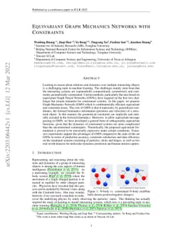 Equivariant Graph Mechanics Networks with Constraints