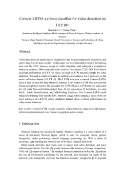 Context-LSTM: a robust classifier for video detection on UCF101
