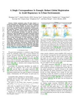 A Single Correspondence Is Enough: Robust Global Registration to Avoid
  Degeneracy in Urban Environments