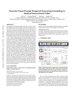Towards Visual-Prompt Temporal Answering Grounding in Medical
  Instructional Video