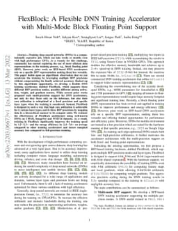 FlexBlock: A Flexible DNN Training Accelerator with Multi-Mode Block
  Floating Point Support