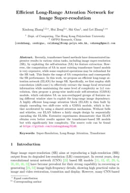 Efficient Long-Range Attention Network for Image Super-resolution