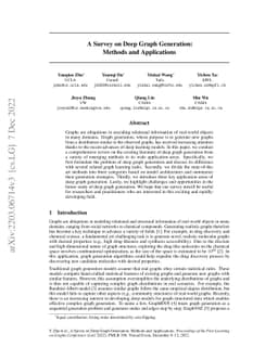 A Survey on Deep Graph Generation: Methods and Applications