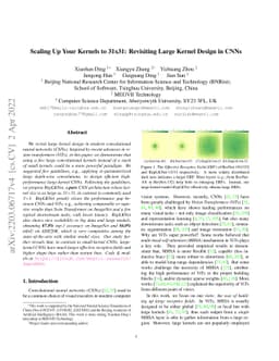 Scaling Up Your Kernels to 31x31: Revisiting Large Kernel Design in CNNs