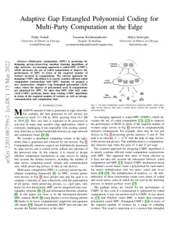 Adaptive Gap Entangled Polynomial Coding for Multi-Party Computation at
  the Edge